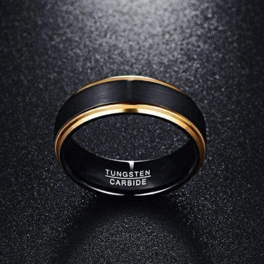 Orbit Rings Tungsten Carbide Morning Star Gold